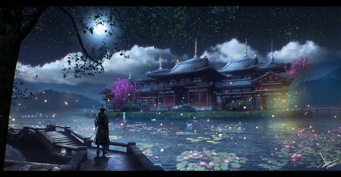 do photorealistic digital matte painting and environment art for you