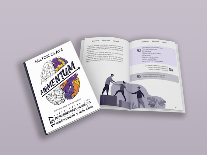 do a book or magazine layout design in spanish or english