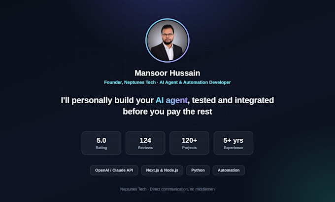 build and integrate custom ai agents into your saas or business system