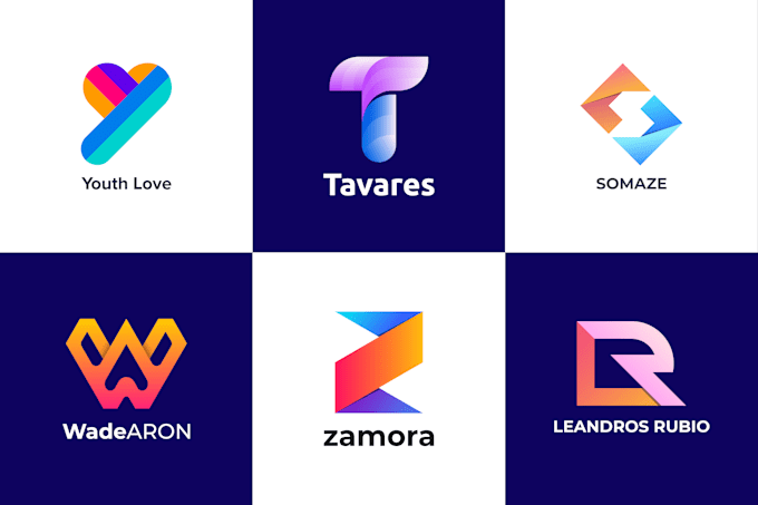 design professional modern initial letter, lettermark, typography logo