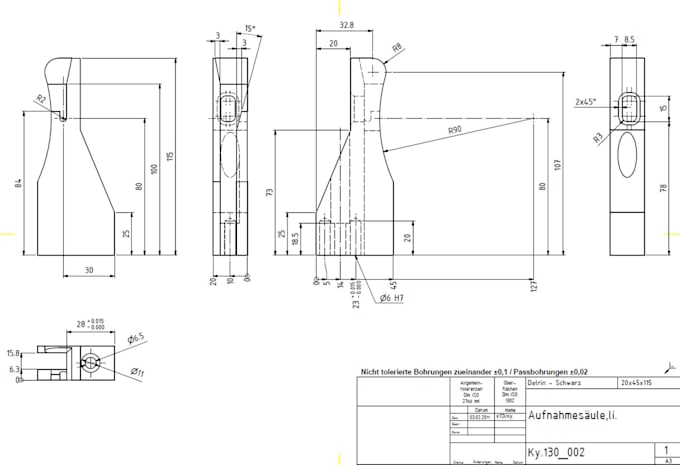 Create 2d technical drawings, 3d models and 3d printer files by Markus ...