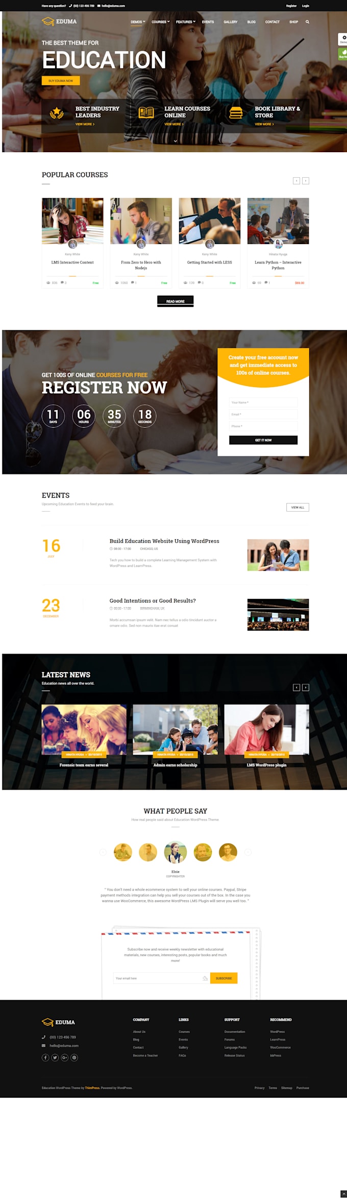 create the best wordpress business website