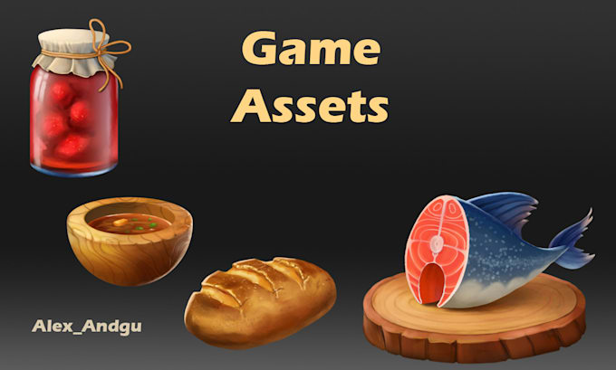 make 2d props, assets, items, concept art for your game