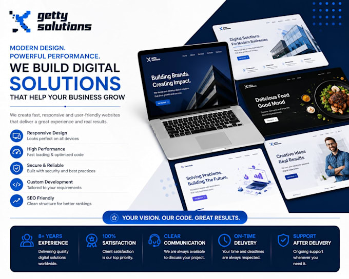 build a modern professional website for your business