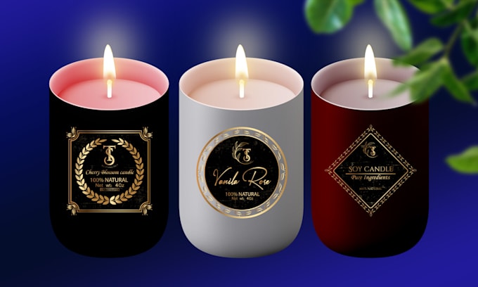 do vintage candles and soap label design asap