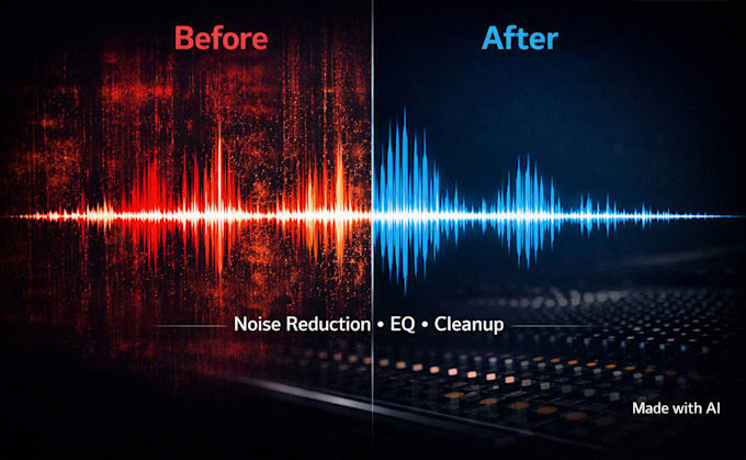 clean, edit and restore your audio for clarity and quality