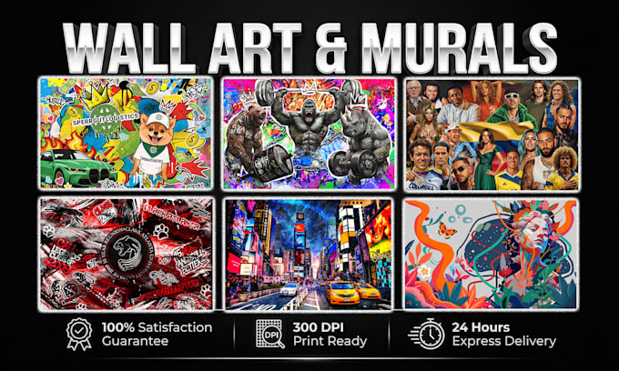 create graffiti pop art canvas designs and murals
