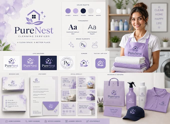 design a luxury logo and complete brand identity kit with brand guideline