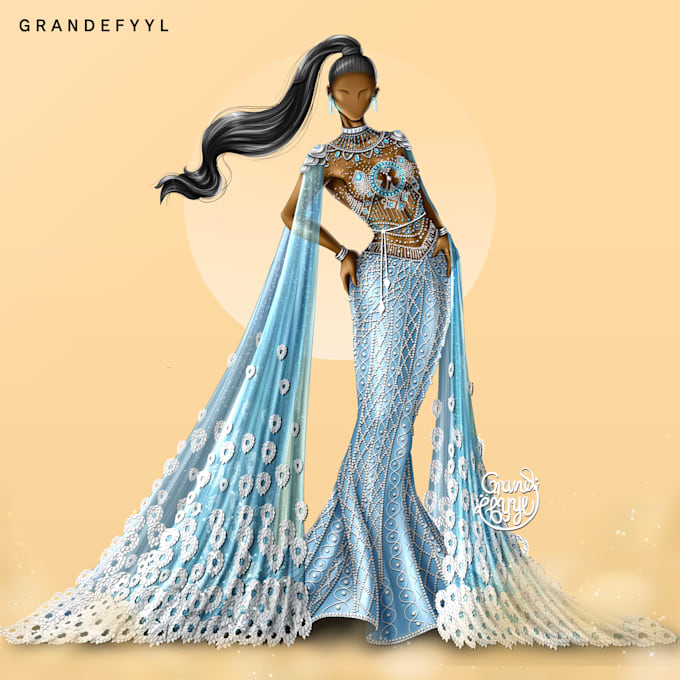 Draw professional and detailed fashion illustration by Grandefyyl | Fiverr