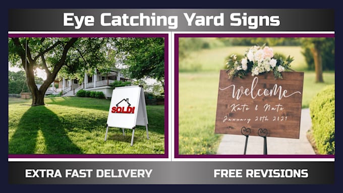 design shop sign yard sign, vinyl banner