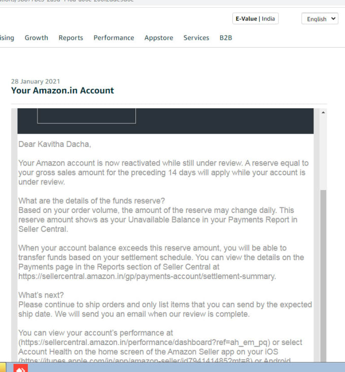 Amazon Suspension Appeal Letter Sample