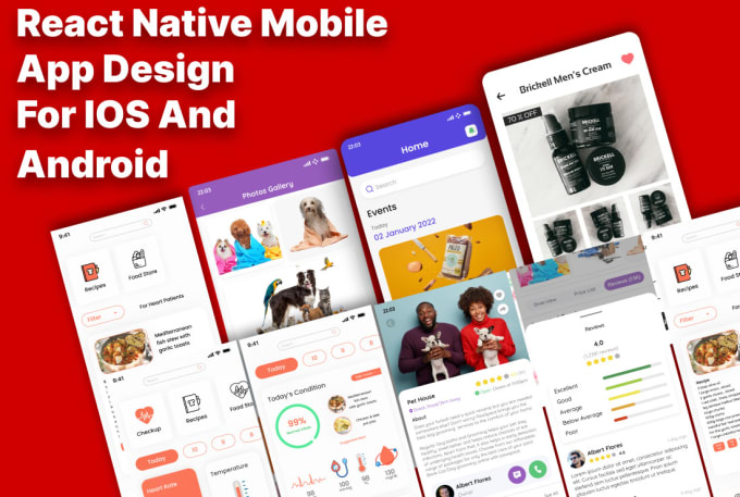 Design awesome react native app ui ux design for android and ios by ...