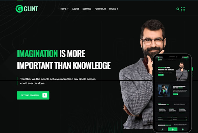 Create a worthy portfolio resume personal wordpress website by ...
