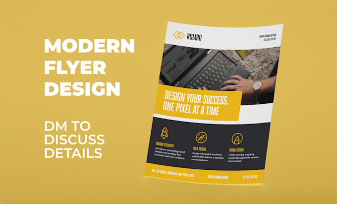 design a modern flyer or poster for you