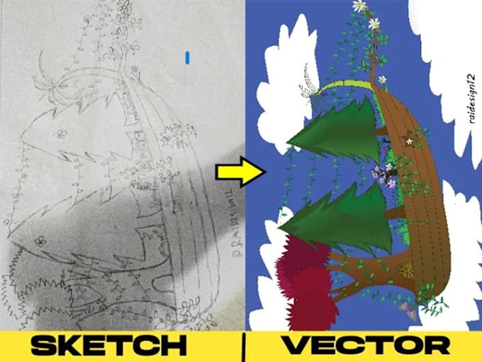 convert your hand drawing into a vektor or digital art