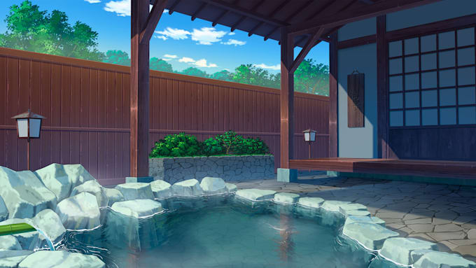 draw anime background for visual novel, vtuber or game illustrations