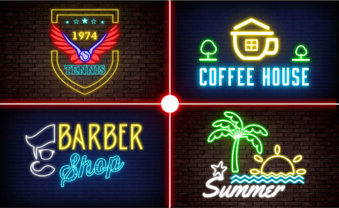 design awesome neon light logo