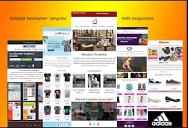 design mailchimp newsletter template, klaviyo email template