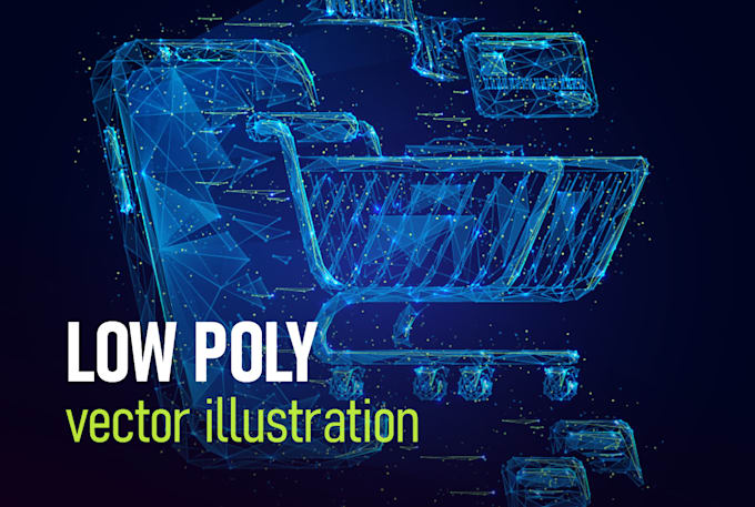 design an abstract low poly art vector illustration
