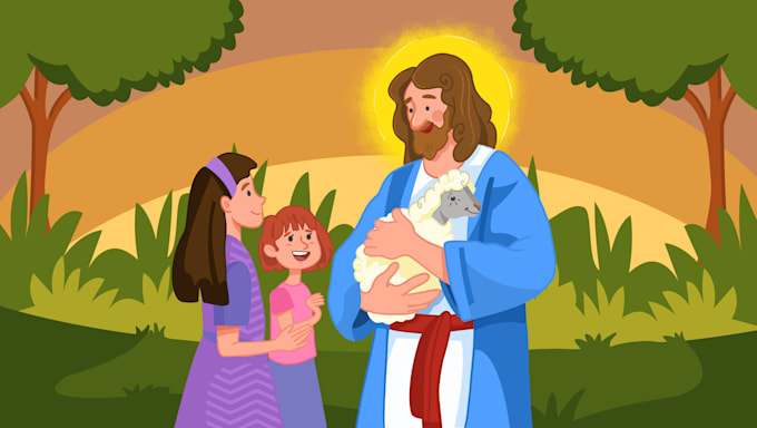create christian and bible themed illustrations