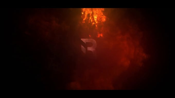 create a sick fire burning intro transition or logo reveal