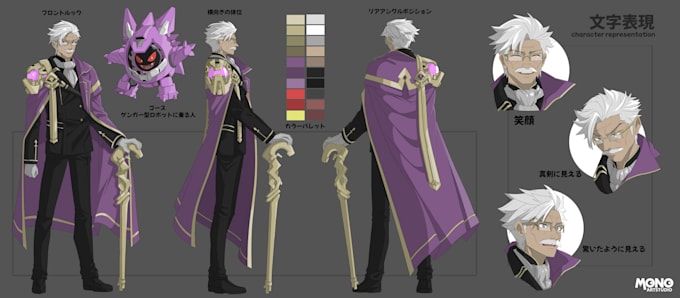 draw your character sheet for your vtuber,live2d project