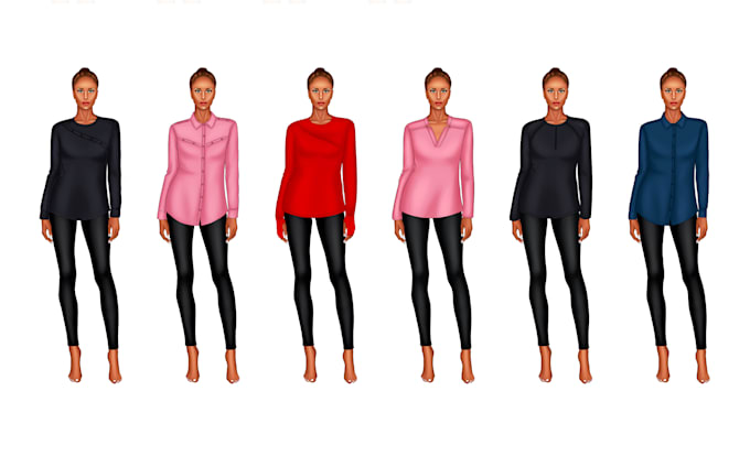 draw fashion illustrations, sketches and design collections