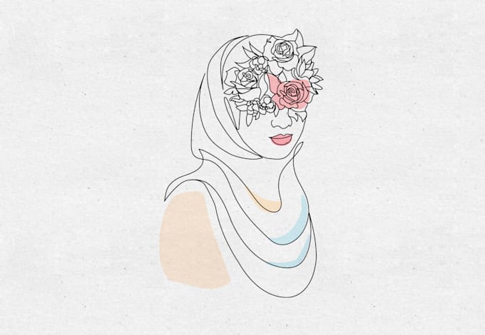vector line art illustration