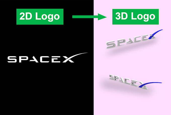 convert your 2d logo to 3d ready for 3d stl step file for printing