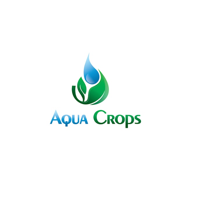 design aqua crops logo in 1 day