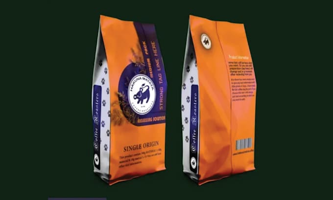 create coffee bag packaging and label design