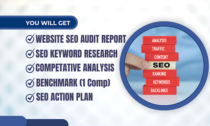 do website audit, keyword research and competitor analysis for your website seo