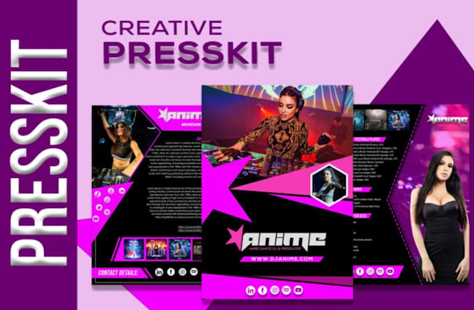 dj rap artist movie press kit, media kit, epk, speaker one sheet