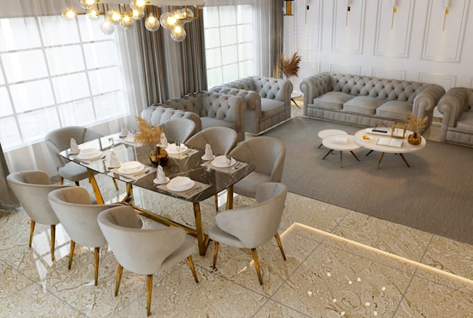 create interior sketchup model and render in lumion