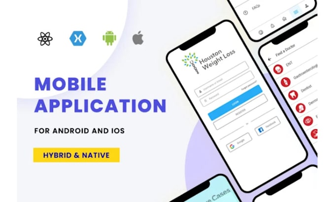 create react native and flutter applications