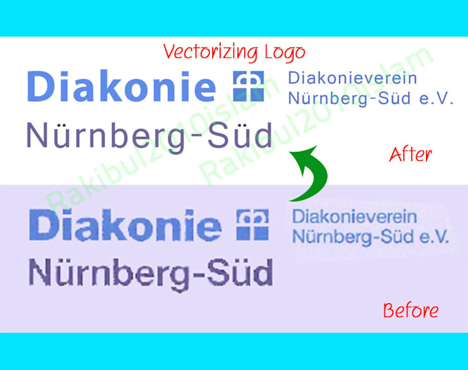 redraw or trace or convert your logo to vector format