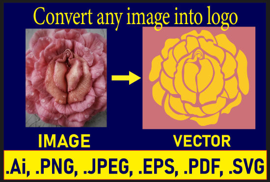 recreate, vector tracing, vectorize raster logo in 6 hrs