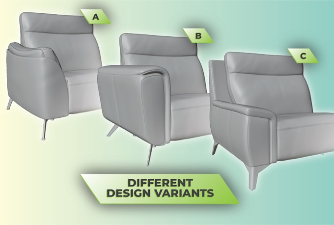 create and develop a 3d family sofa from your project