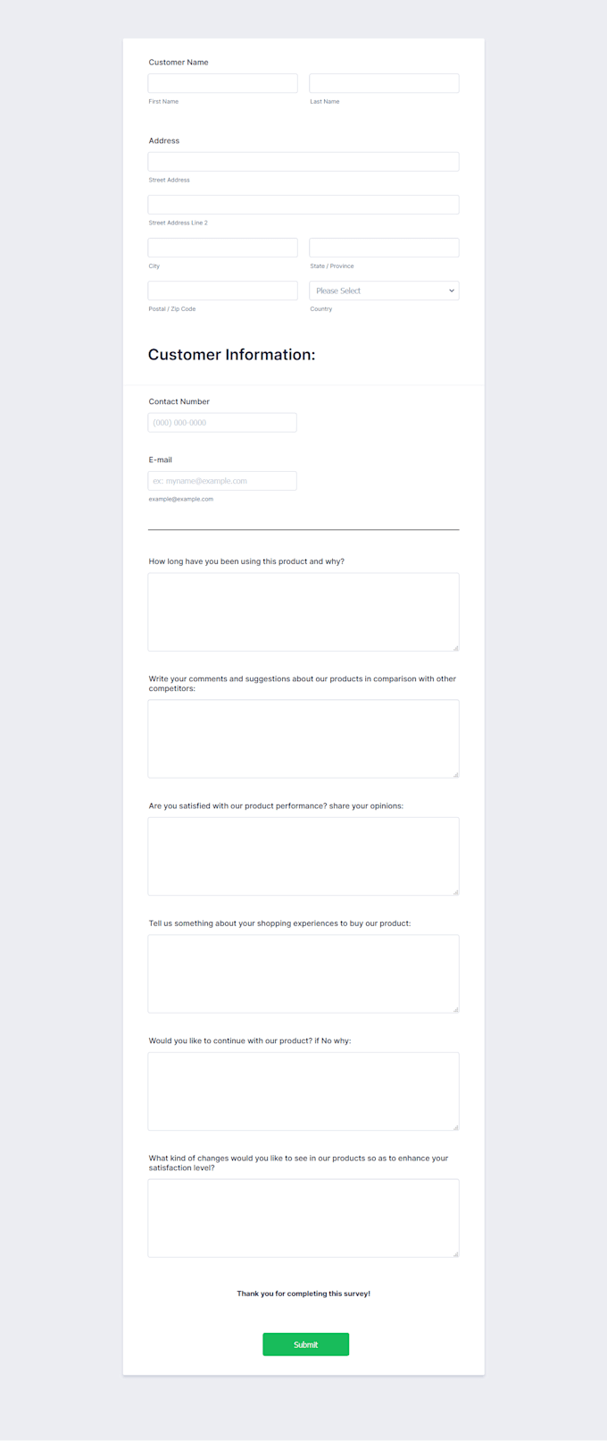 create online jotform, google form,  typeform, survey form