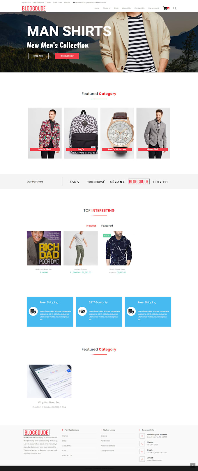 create a clean , responsive and modern website at low cost