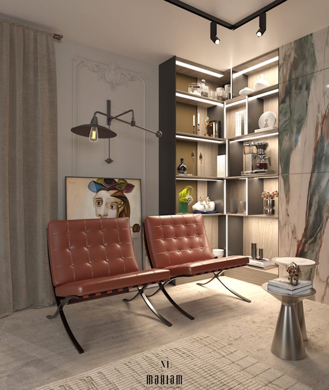 create elegant living and family room