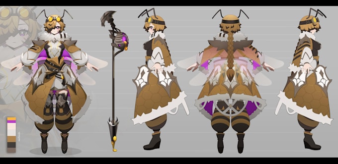 design your character, vtuber, reference sheet, turnaround