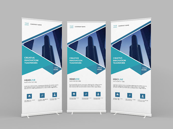 design a roll up banner