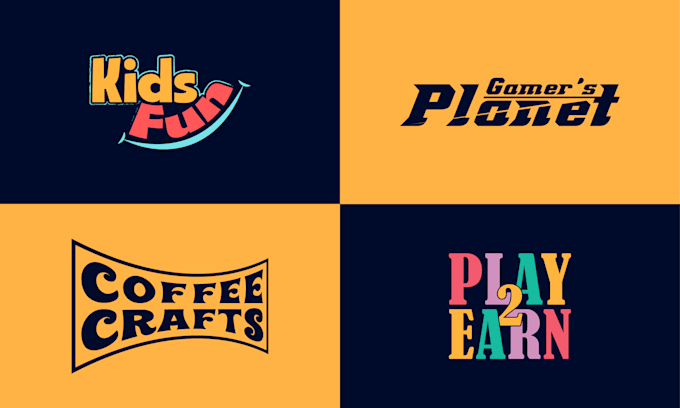 design unique typography lettering logo design