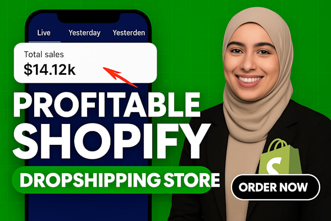 build shopify store or dropshipping ecommerce store, shopify website