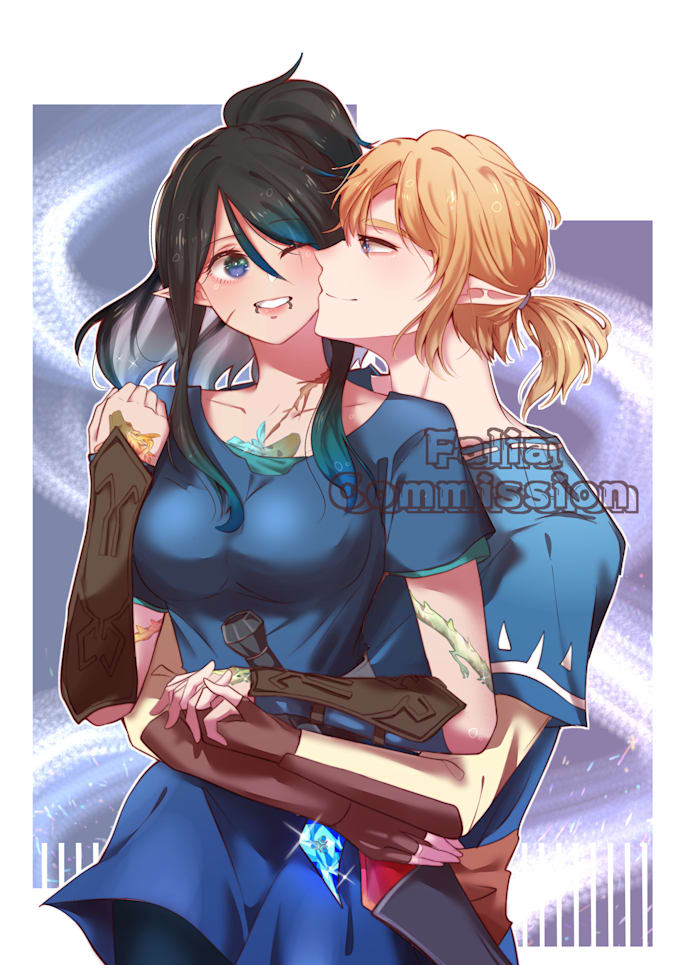 draw couple anime style for you