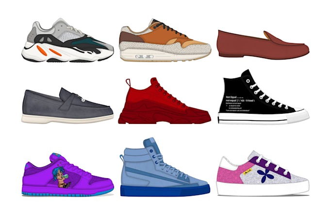 design footwear with tech pack for manufactury