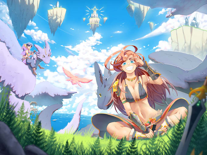 draw anime full illustration