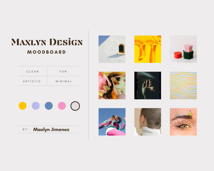 create a cohesive and conceptual color palette mood board