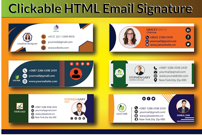 do HTML email signature